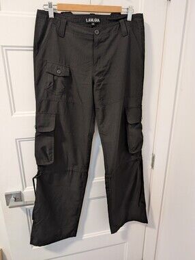 I.AM.GIA/ Black Cargo Pants with Utility Pockets Sz S
